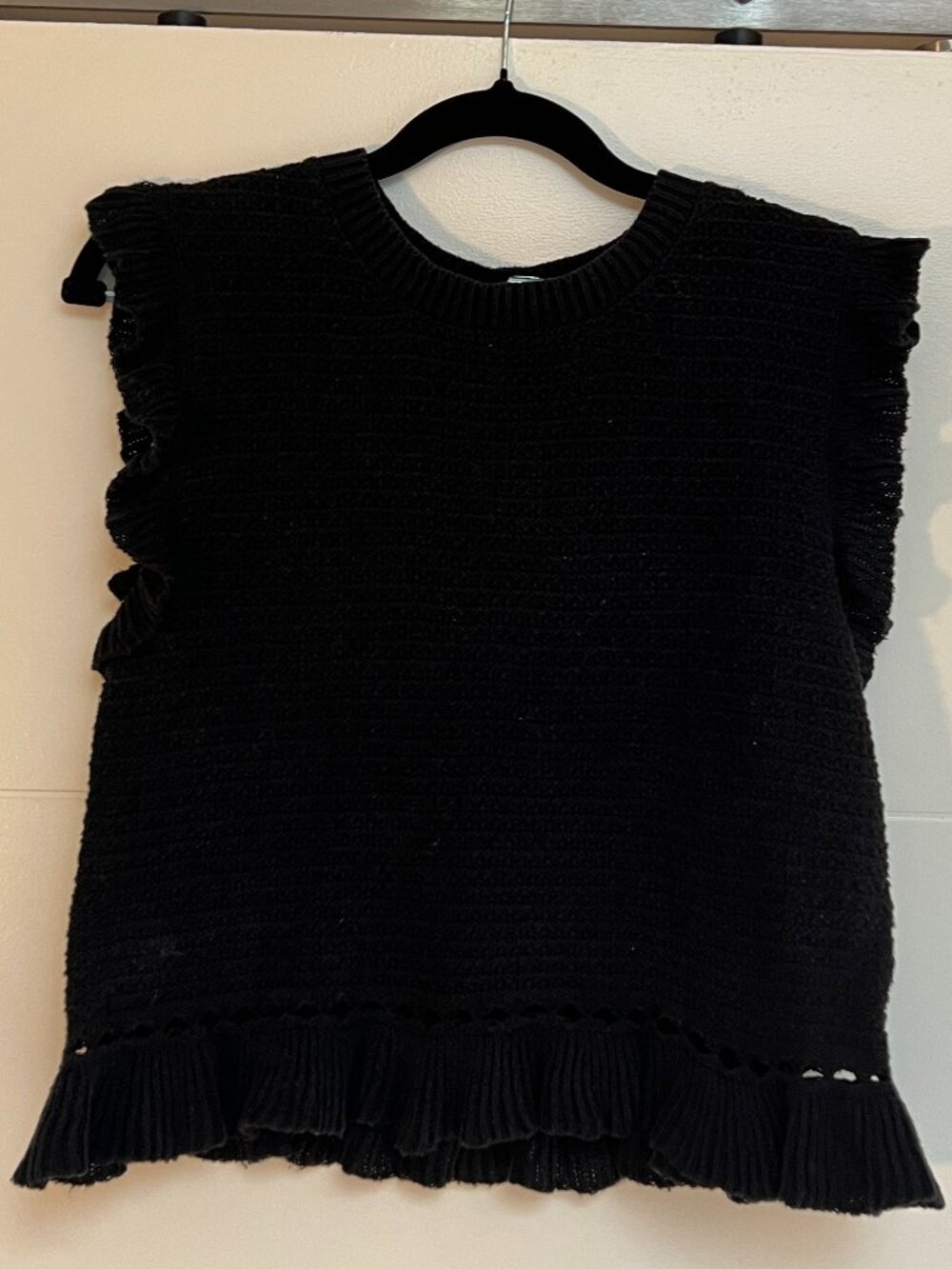 Black Woven Top